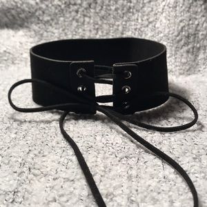 Black Lace-up Choker (Final Price)